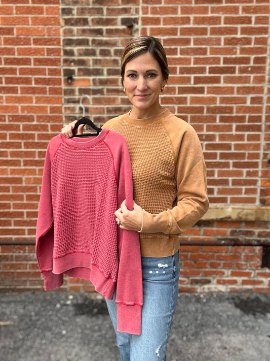 The Orla Waffle Knit Pullover