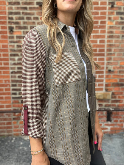 The Brixton Patchwork Plaid Shacket