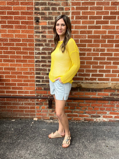 The Marlowe Crochet Knit Long Sleeve Top