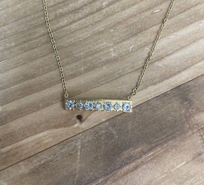 The Elora Diamond Bar Necklace