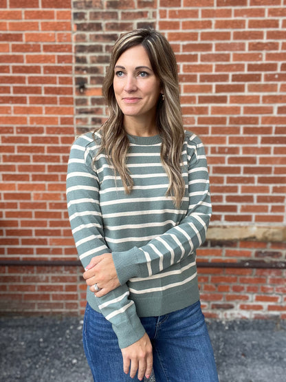 The Baylor Dusty Jade Sweater