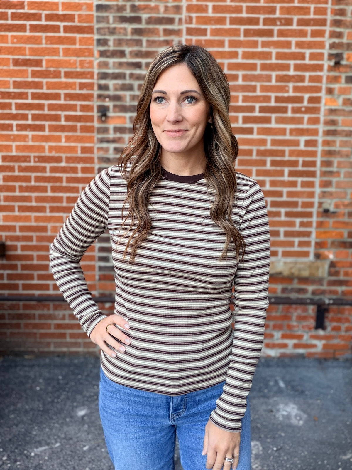The Hager Striped Long Sleeve Top