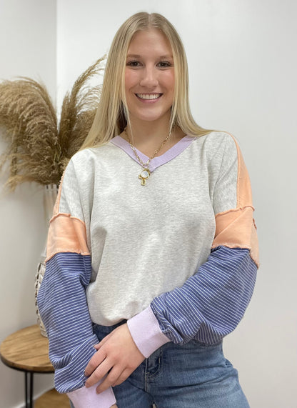The Arlo Color Mixed Mineral Wash Top