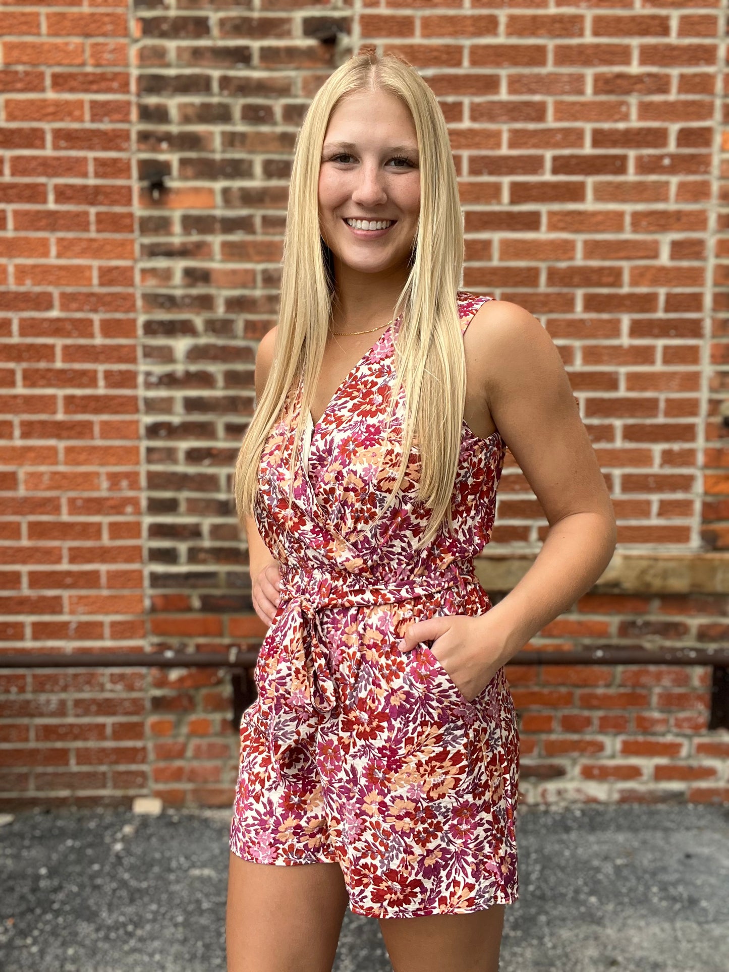 The Zeyla Multi-Color Floral Print Romper