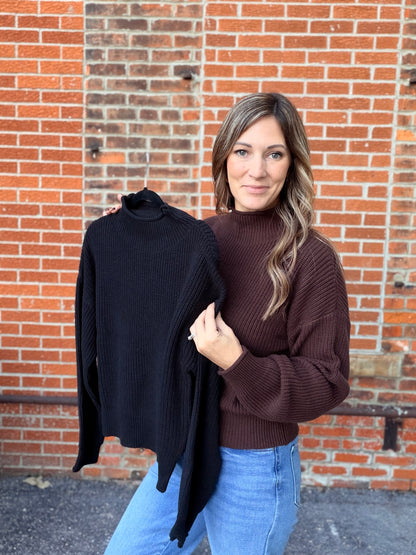 The Sullivan Rolled Mock Neck Sweater