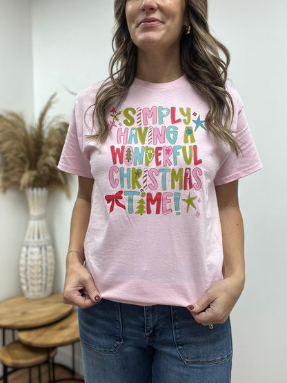 Simply Having A Wonderful Christmas Time Graphic Tee