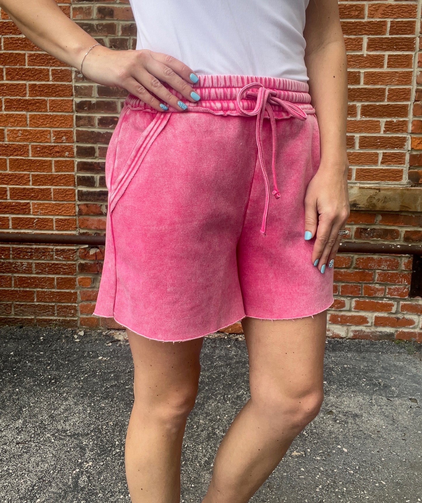 The Raylen Pink Cozy Shorts