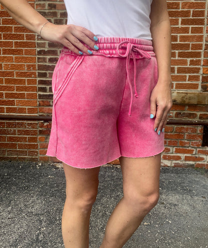 The Raylen Pink Cozy Shorts