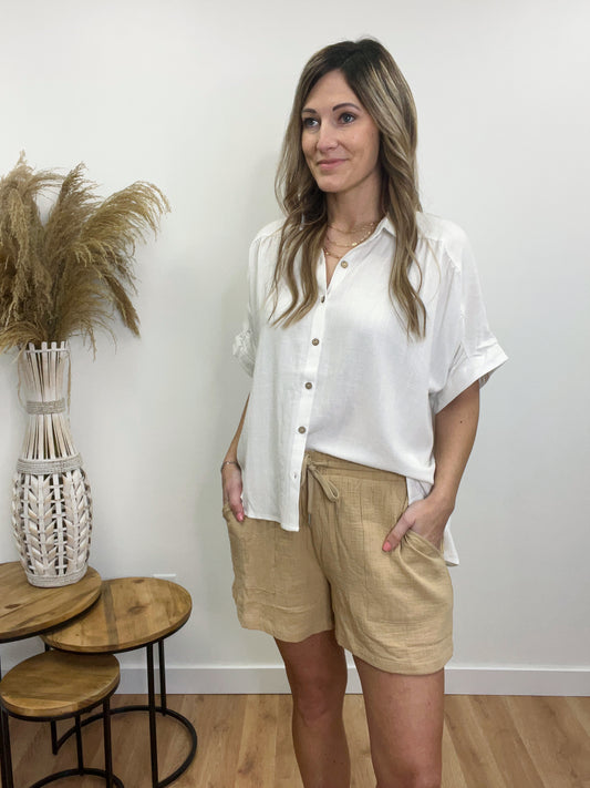 The Fairway Comfort Elastic Band Gauze Shorts