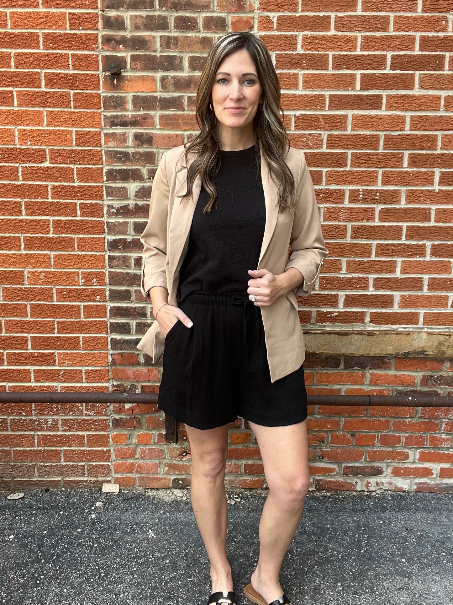 The Harlene Drawstring Pleated Shorts