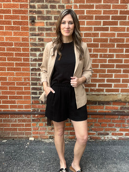 The Harlene Drawstring Pleated Shorts