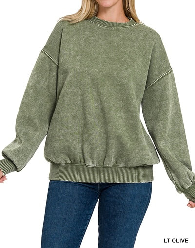 BEST SELLER! Mineral Wash Pullover Sweatshirt