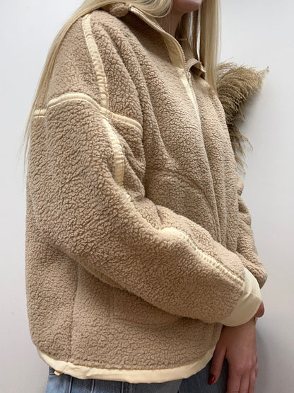 The Aspen Mocha 1/2 Zip Sherpa