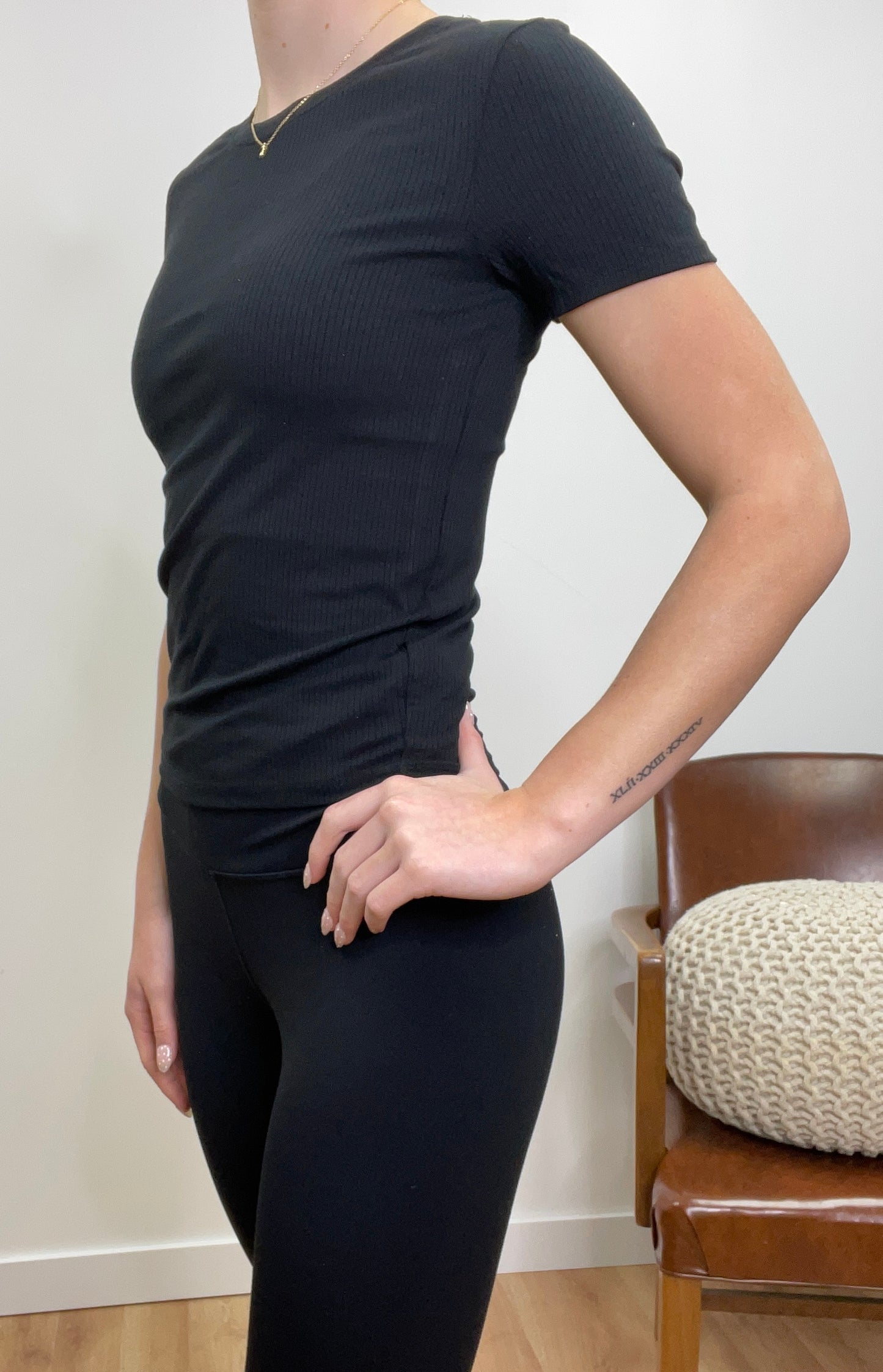 The Sable Simple Ribbed Top
