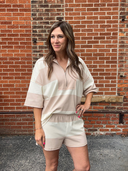 The Brielle Striped Color Block Shorts