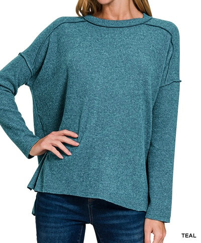 The Floris Ribbed Long Sleeve Top