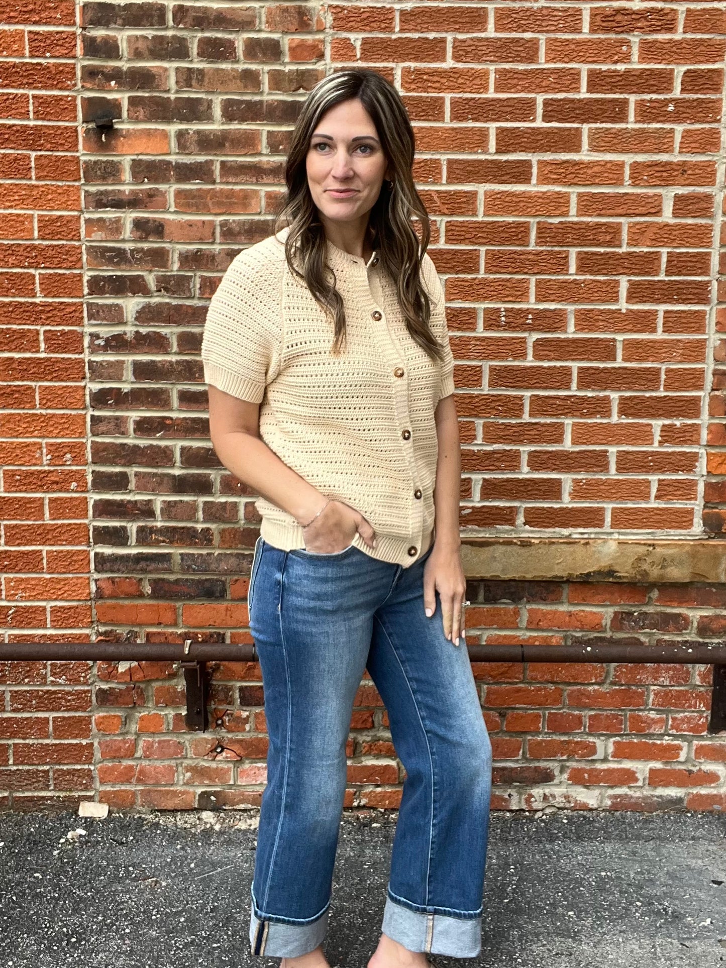 The Bradley Short Sleeve Knit Cardigan