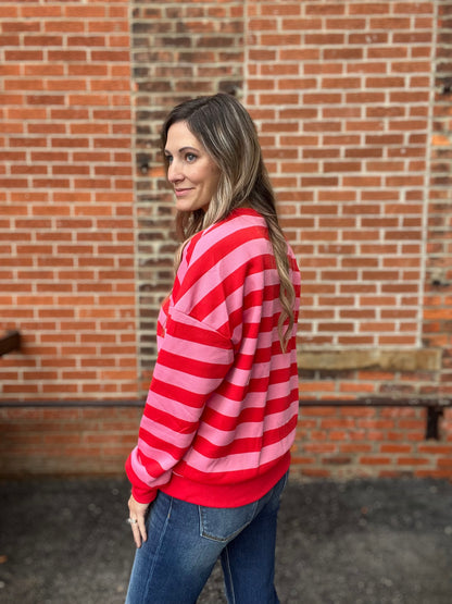 The Addyston Striped Pullover Crewneck