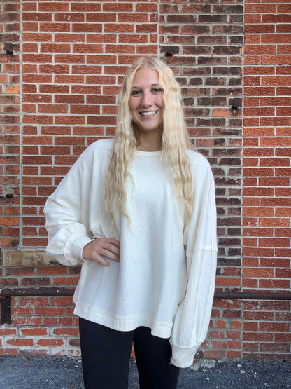 The Luna Reverse Seam Thermal Sweater