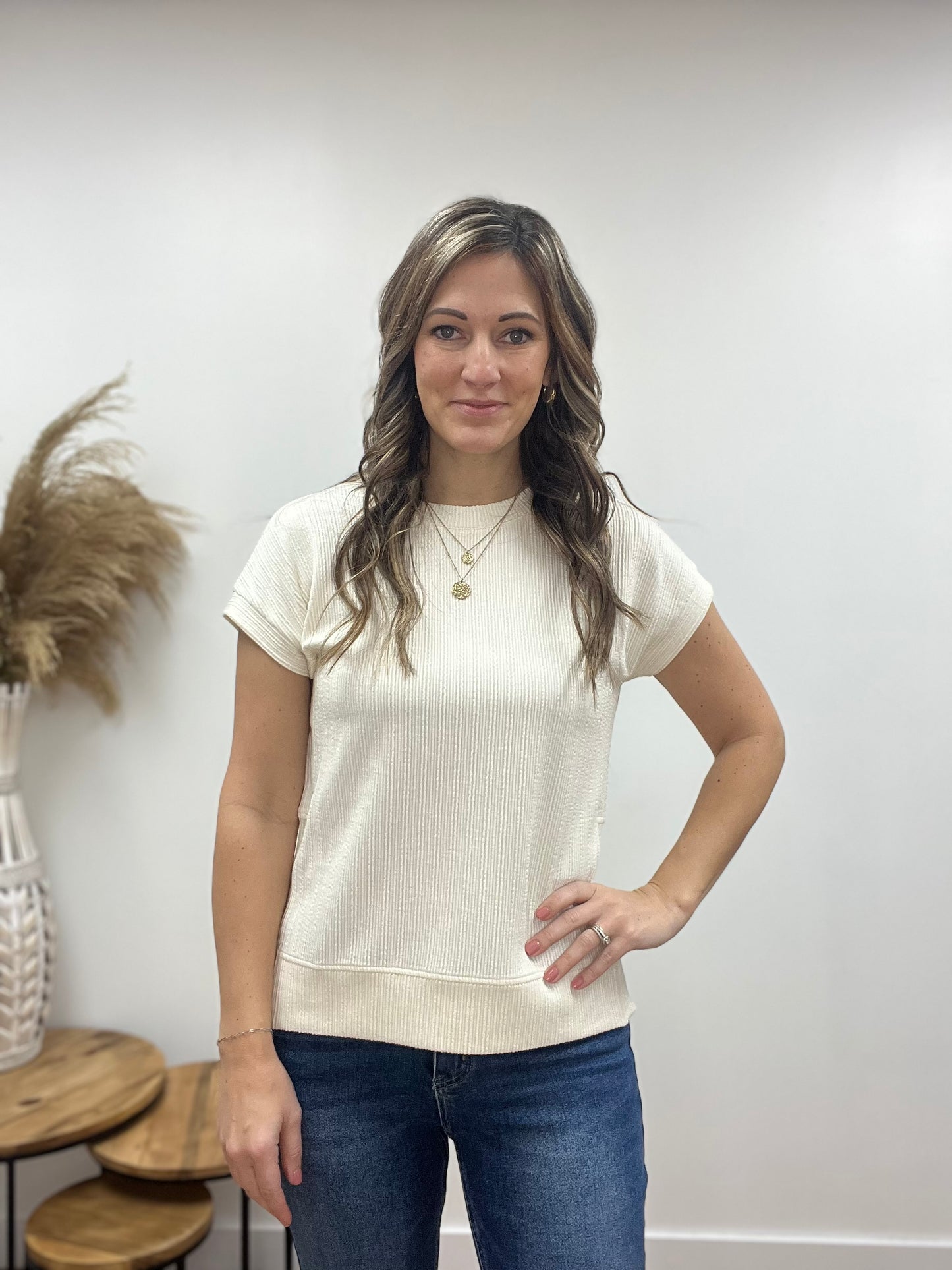 The Isra Short Sleeve Knit Top