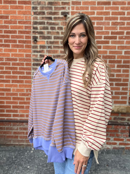 The Rossford Oversized Striped Pullover