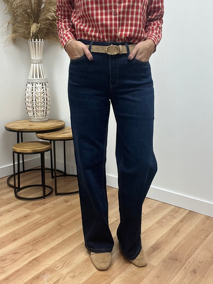 The Reign Dark Wash Loose Straight Leg