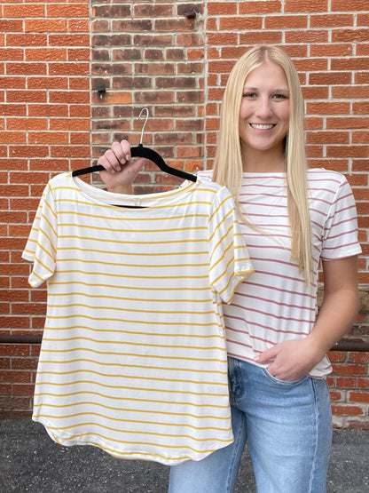 The Adams Soft Fabric Boat Neck Top