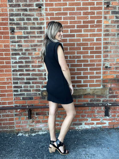 The Black Lexus Short Sleeve Mini Dress