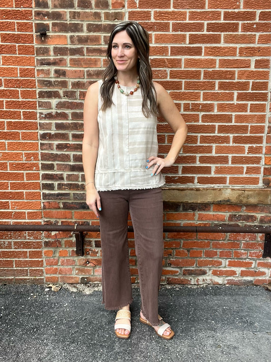 The Maddisen Linen Sleevless Top