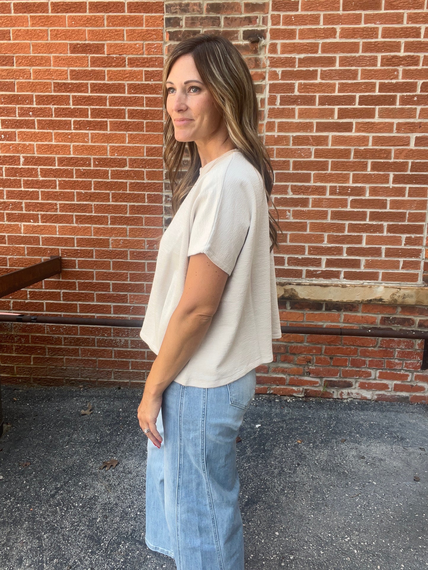 The Hollon oversized Slubbed Top