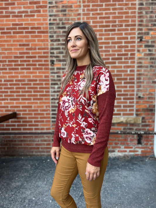 The Macie Floral Print Top