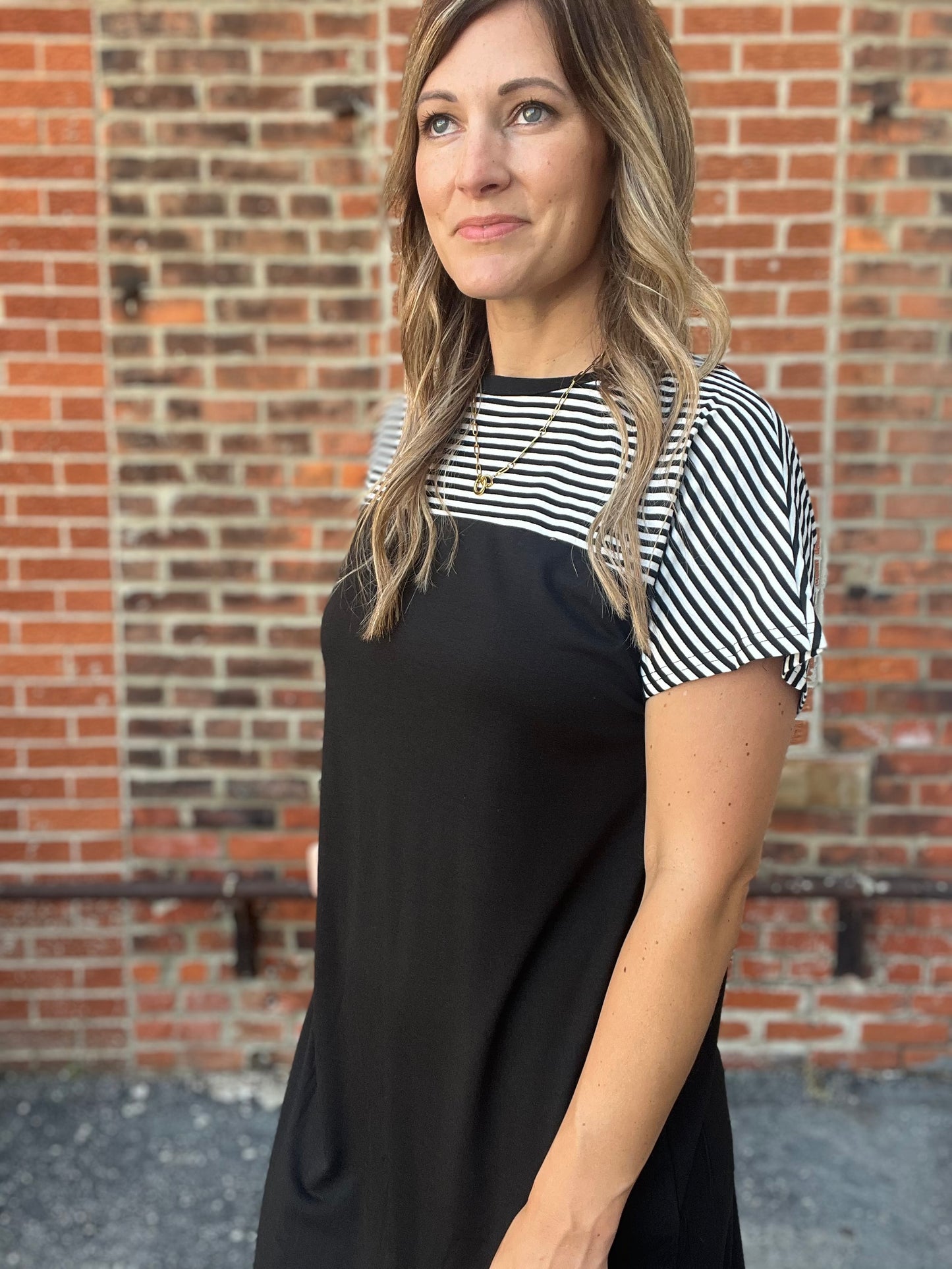 The Raylynn Black T-Shirt Dress