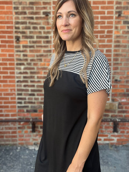 The Raylynn Black T-Shirt Dress