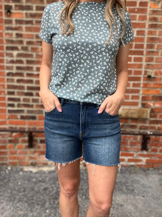 The Annilyn High Rise Jean Shorts