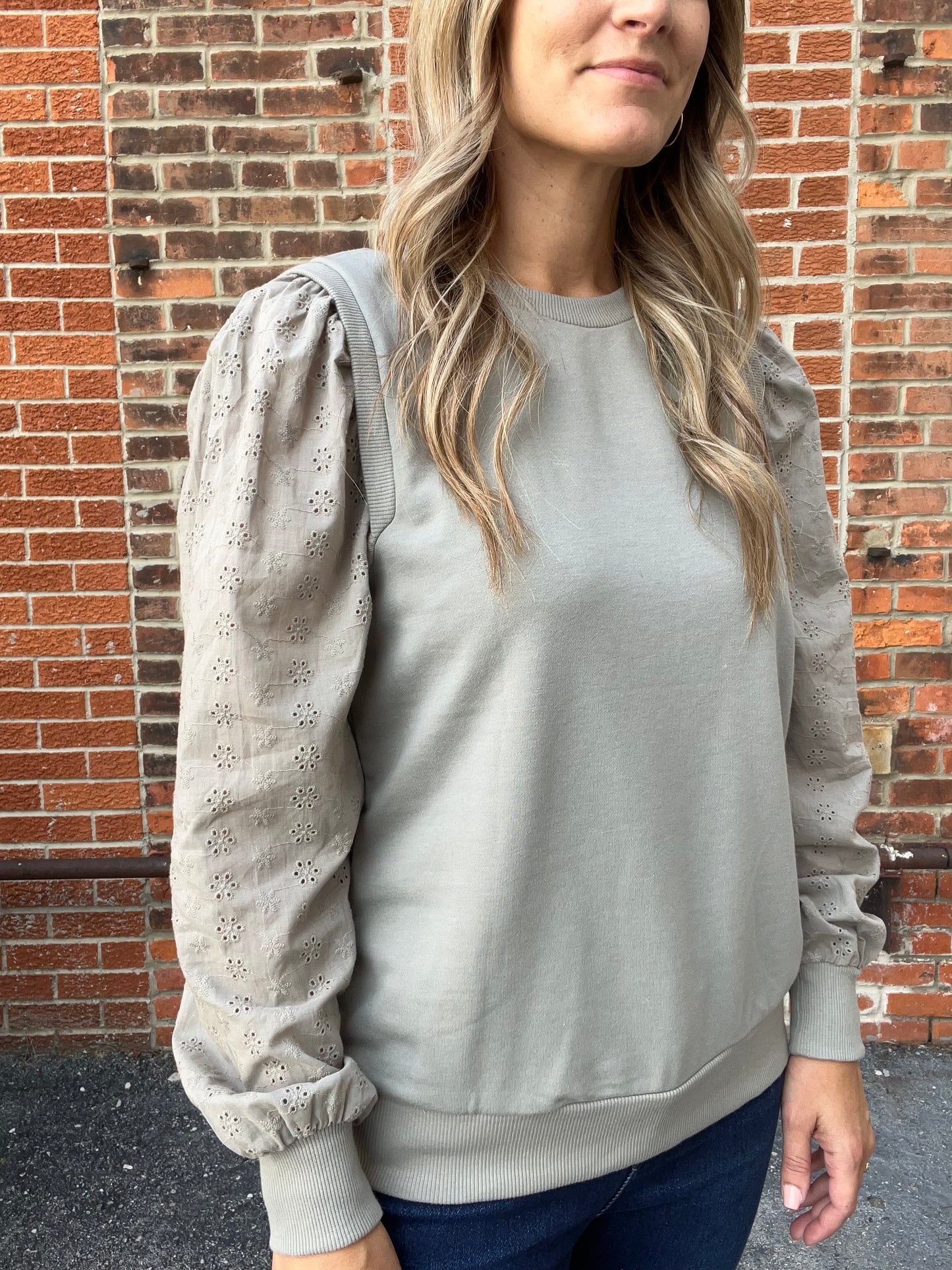 The Thena Sage Pullover Top