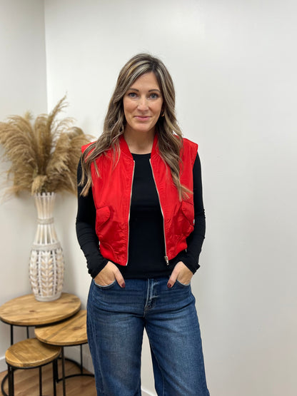 The Red Eve Bomber Vest