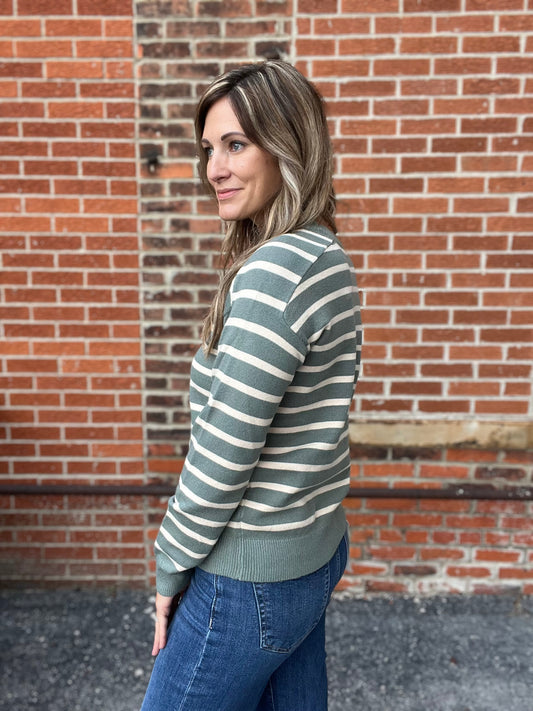 The Baylor Dusty Jade Sweater