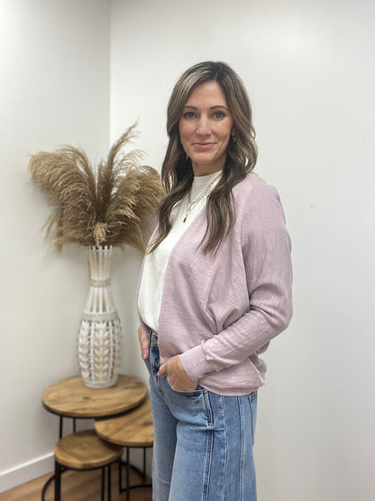 The Kaylynn Dolman Sleeve Slub Cardigan