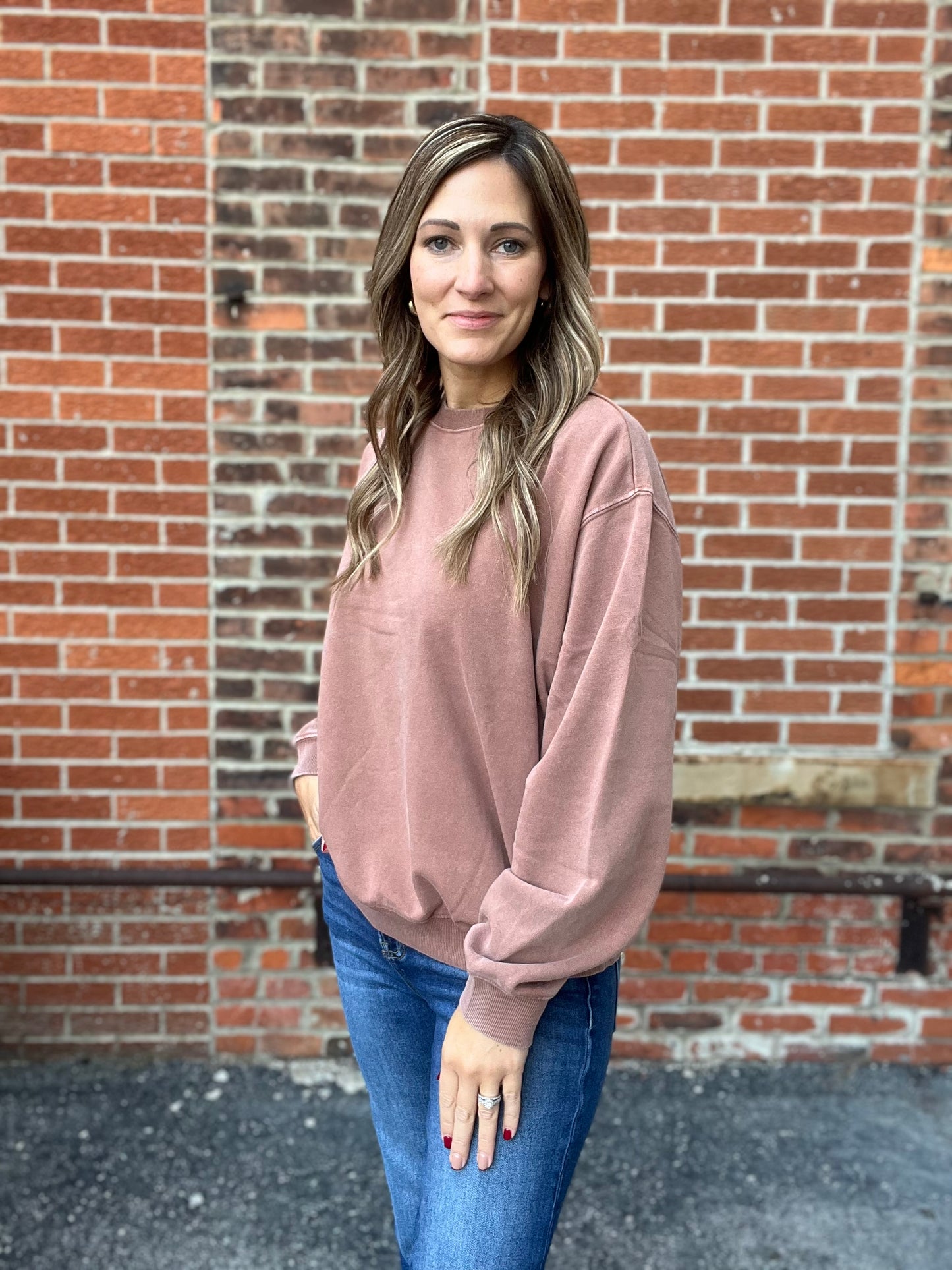 The Acid Wash Taylor Pullover Sweatshirt