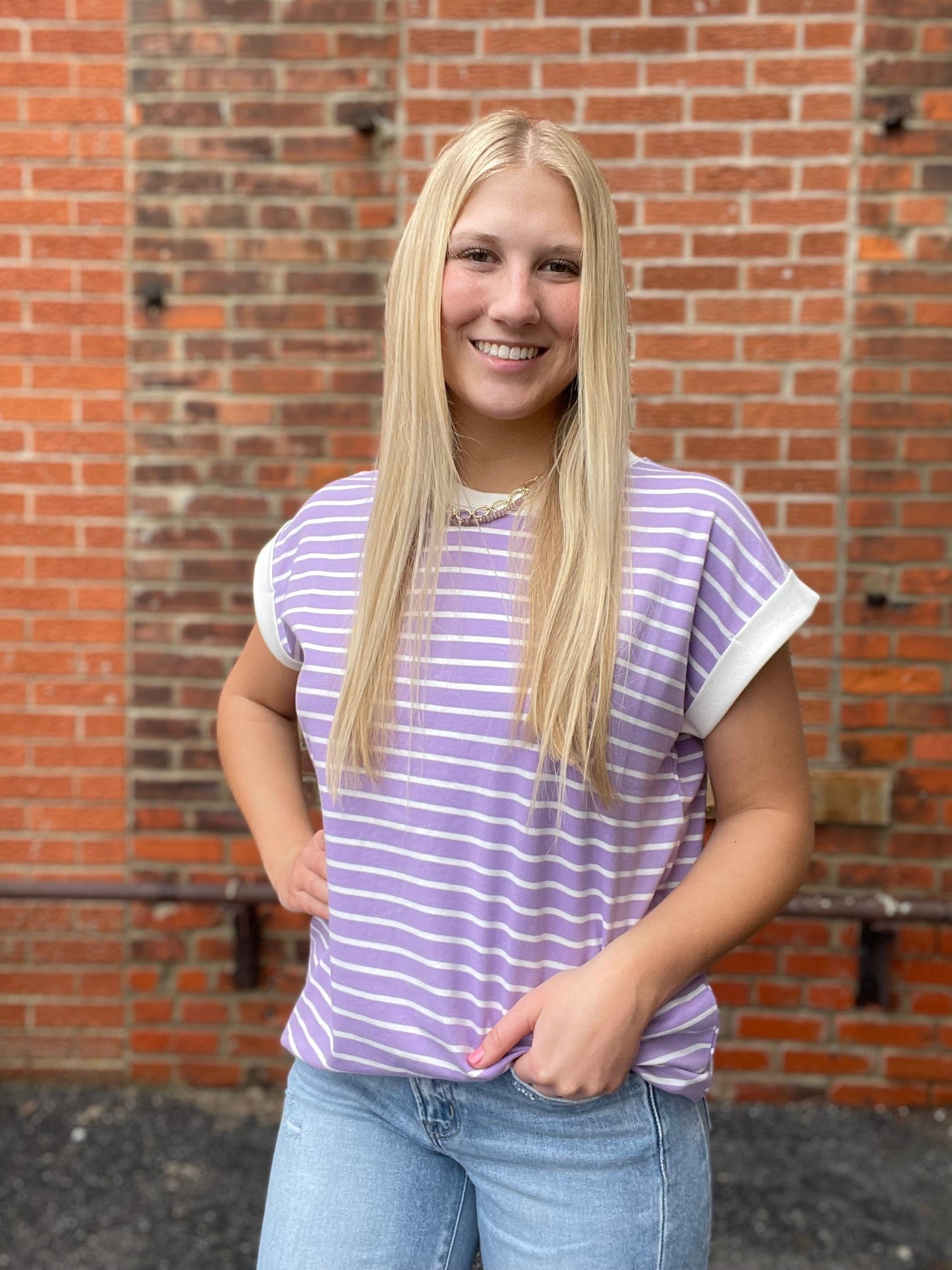 The Packton Contrast Striped Top