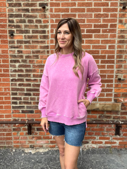 The Summer Fling Mineral Wash Pullover