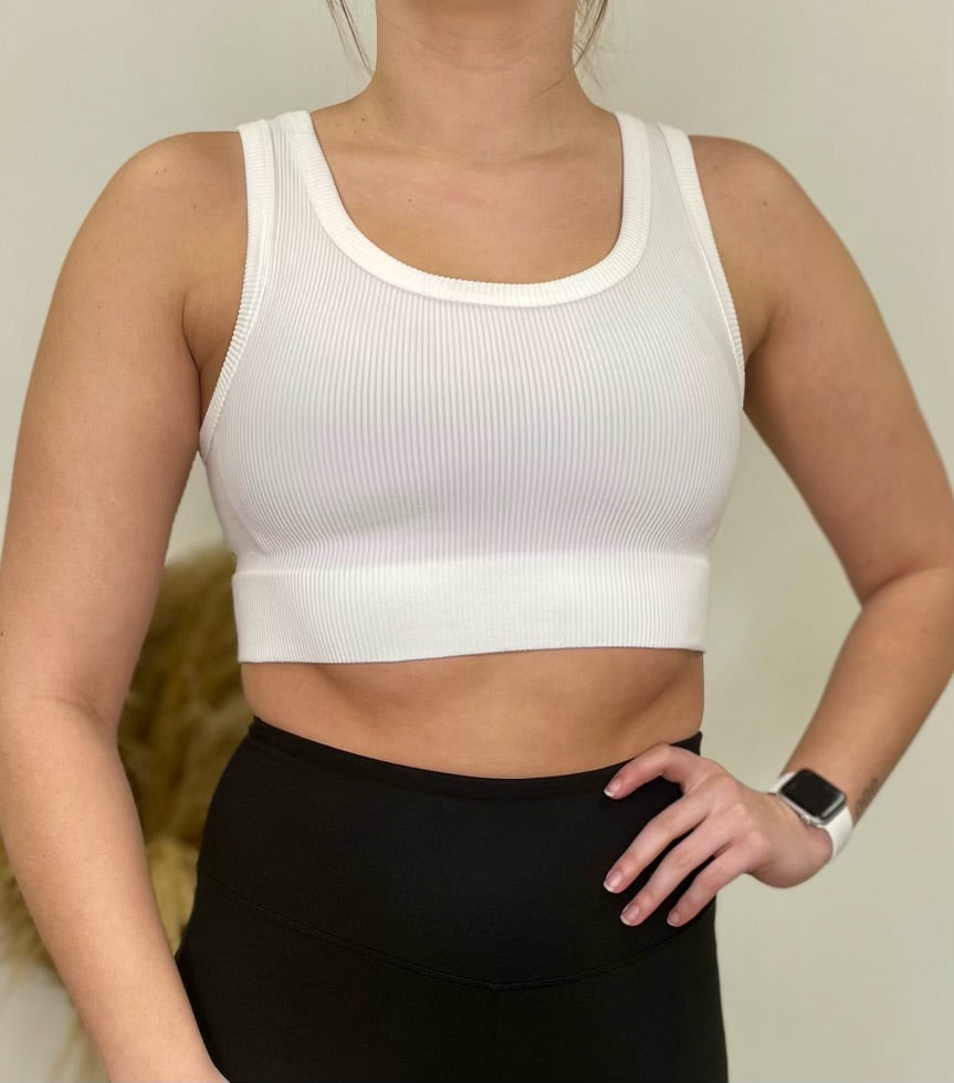 The Blaire Cropped Ribbed Bra