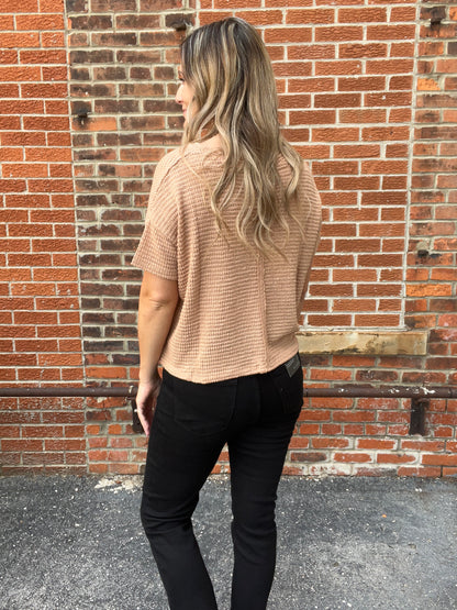 The Hazee Waffle Knit Top