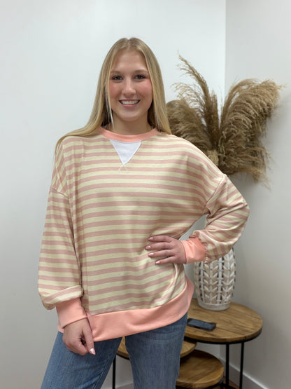 The Nectar Pullover Striped Crewneck