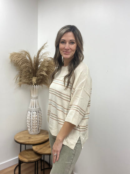 The Ryleigh Three Quarter Sleeve Sweater