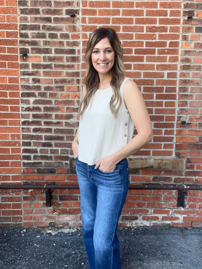 The Boston Side Button Tank Top