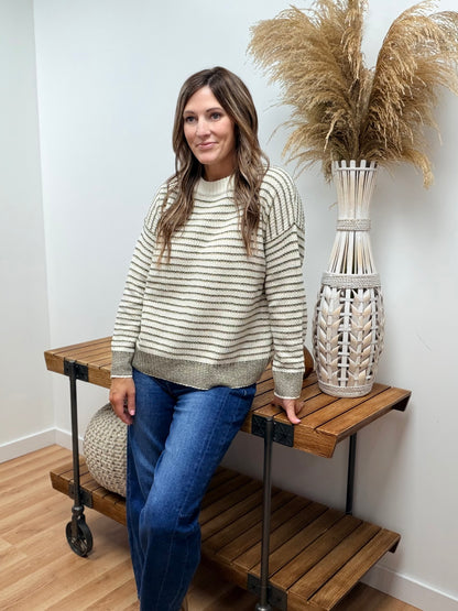 The Dillon Striped Loose Fit Sweater