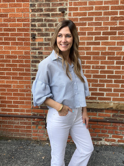 The Cloud Nine Stripped Button Down