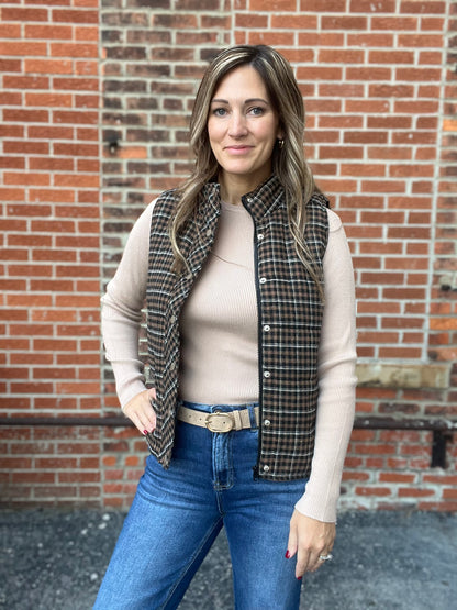 The Bolton Plaid Puffer Vest