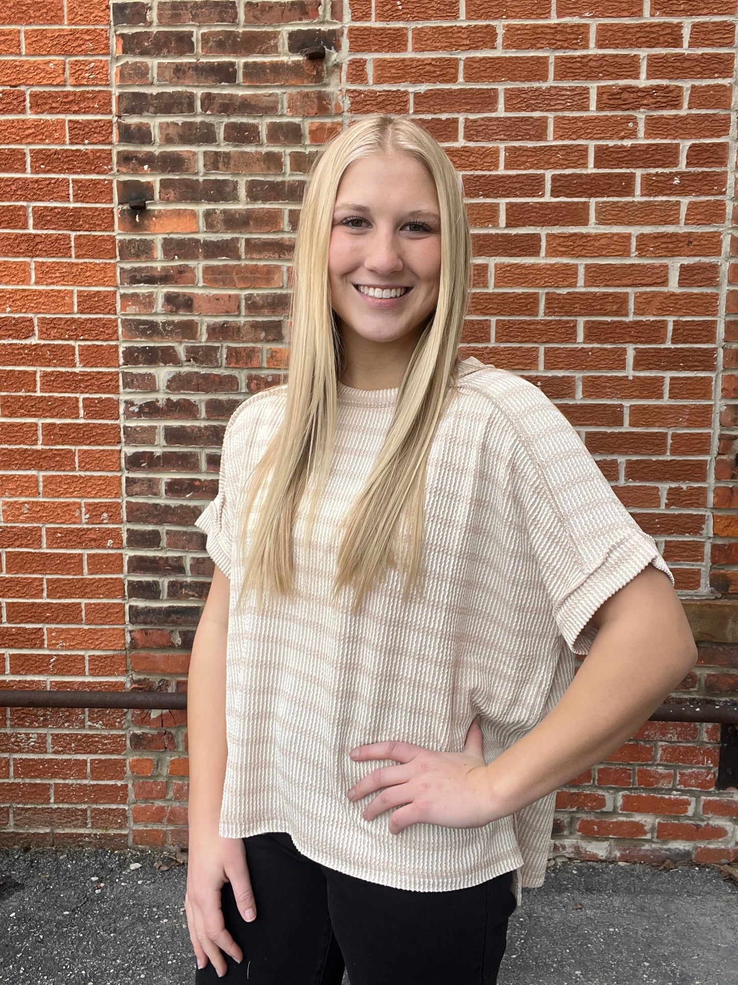 The Millo Raised Ribbed Top